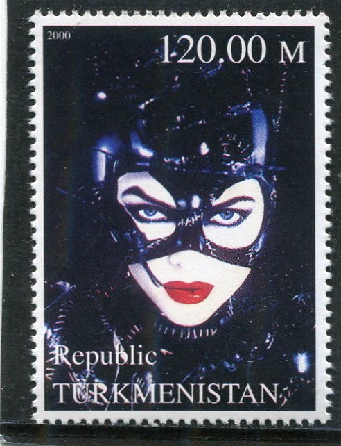 Turkmenistan 2000 BATMAN Nicole Kidman 1 value Perforated Mint (NH)