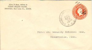 United States U.S. R.P.O.'s Bound. Line & St. Paul 1916 880.1-B-2  Postal Sta...