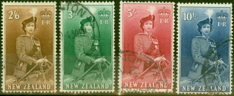 New Zealand 1954-57 Set of 4 High Values SG733d-736 Fine Used (3)