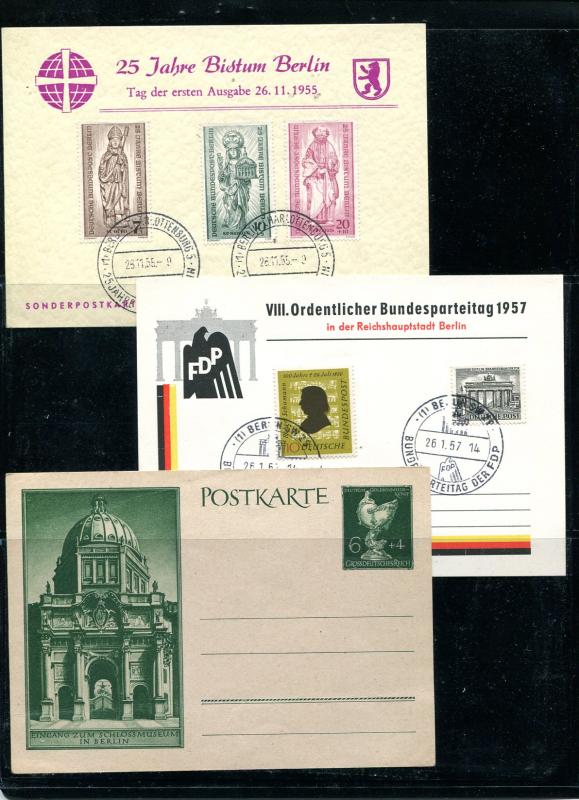 Germany  3 Unused cards , VF