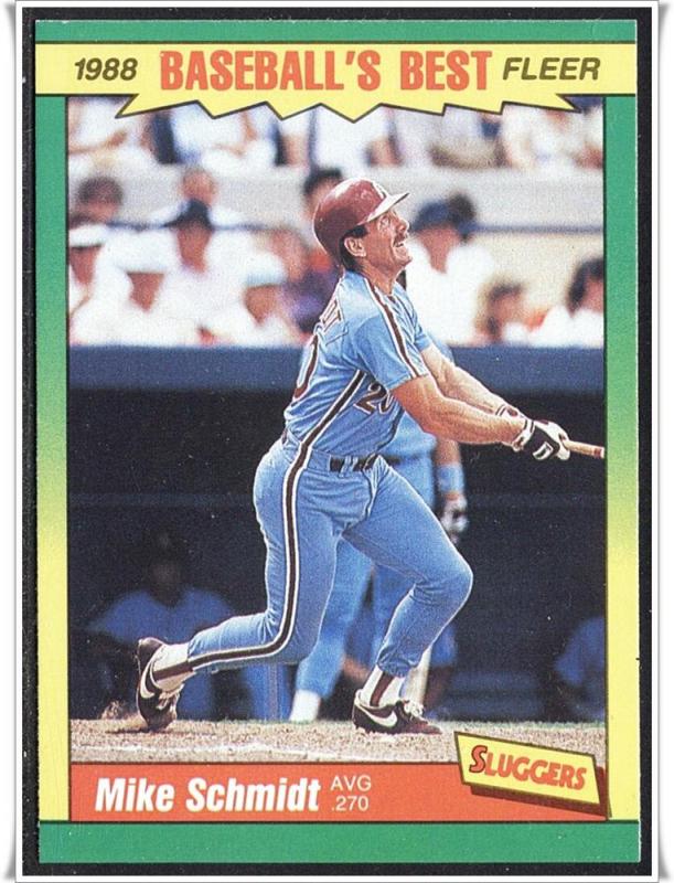 1988 Fleer Best Sluggers/Pitchers #36	Mike Schmidt 