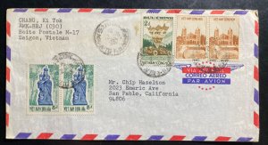 1967 Saigon Vietnam Airmail Cover To San Pablo Ca USA