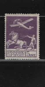 DENMARK C2 MNH, 1925-29 Airplane and Plowman