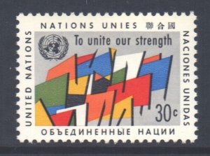 United Nations Scott 92 - SG92, 1961 Flags 30c MNH**