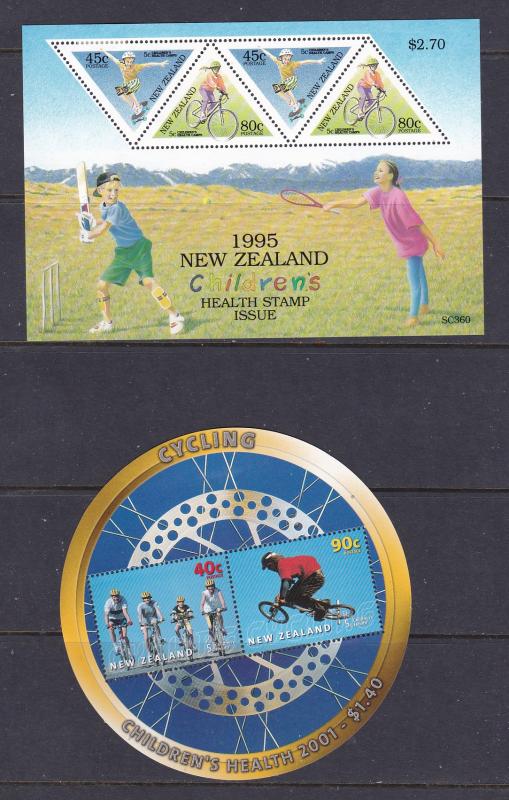 New Zealand x 5 modern mini sheets M & U