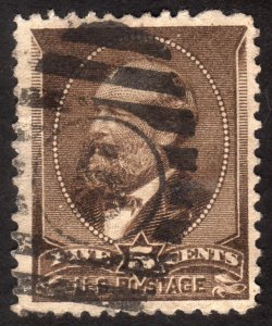 1882, US 5c, James A. Garfield, Used, Sc 205