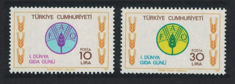 Turkey World Food Day 2v 1981 MNH SC#2200-2201 SG#2752-2753 MI#2579-2580