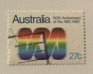 Australia 1982 Scott 831 used - 27c,  50th Anniversary of the ABC