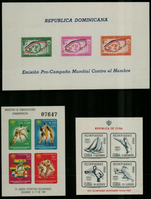 Latin America ad-hoc range of early and middle period sheetlets with a go Stamps