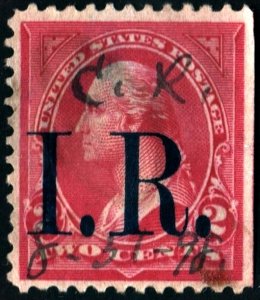 R155 2¢ Internal Revenue Stamp (1898) Used