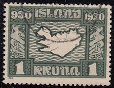 Iceland #163, used, CV $195.00