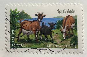 France 2014 Scott 4763 used - Creole Goat, La créole