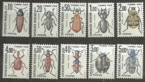 FRANCE 10 SETS BEETLES INSECTS X1