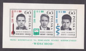 Poland # 1278, Russian Cosmonauts, Souvenir Sheet, NH, 1/2 Cat