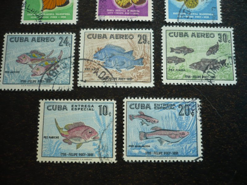 Stamps - Cuba - Scott#608-609,C185-C191,E26-E27 - Used Set of 11 Stamps