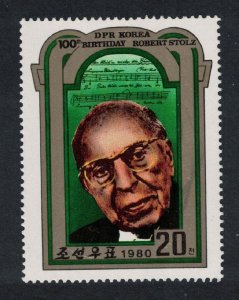 Korea Birth Centenary of Robert Stolz composer 1980 MNH SG#N2039