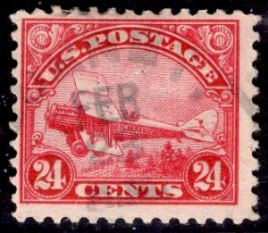 US Stamp #C6 24c Carmine DeHavilland USED SCV $27.50