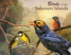 SOLOMON IS.- 2013 - Birds of the Solomons - Perf Souv Sheet - Mint Never Hinged