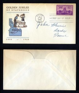 # 896 First Day Cover addressed with Linprint cachet dated 7-3-1940