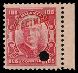 ✔️ BRAZIL 1906 WANDENKOLK FROM PANE 1908 PUNCH SPECIMEN ABNC SC.177 MNH ** [029]