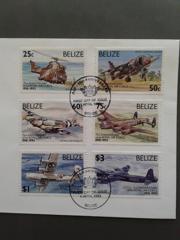 Belize 1003-8 VF Used on unaddressed first day cover. Scott $ 16.50