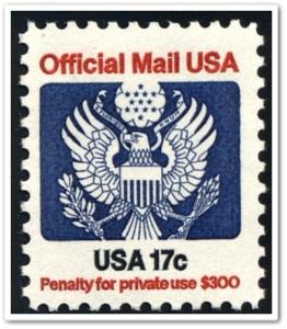 SC#O130 17¢ Official Mail (1985) MNH 