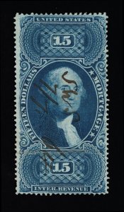 EXCELLENT GENUINE SCOTT R97c F-VF 1862-71 BLUE 1ST ISSUE REVENUE MORTGAGE #18627