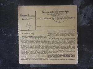 1943 Echternach Germany to France Natzweiler Concentration Parcel Receipt Cover