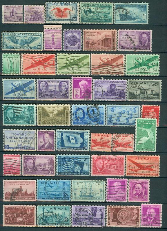 United States - Lot of 46 different stamps (Z331)
