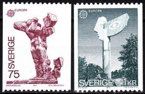 SWEDEN 1974 EUROPA: Sculpture. Complete set, MNH