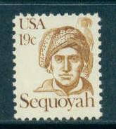 1859 19c Sequoyah Fine MNH Dry Gum