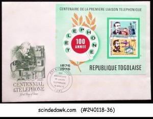 TOGO - 1976 CENTENNIAL OF THE TELEPHONE - MIN/SHT - FDC