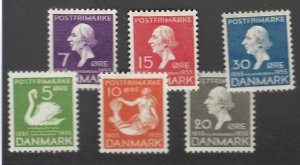 Denmark SC#246-251 Mint F-VF SCV$33.50...Worth a Close Look!