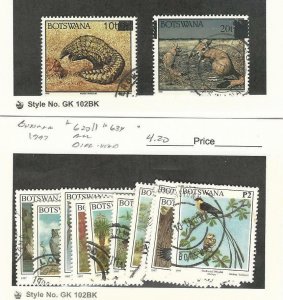 Botswana, Postage Stamp, #594A, 595, 630//634 (10 Dif) Used, 1994-7 Birds