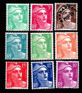 France # 594-602 Mint!