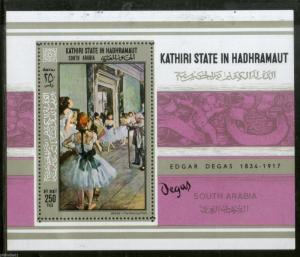 South Arabia - Kathiri State Painting by Edgar Degas Painters Art M/s MNH # 6288