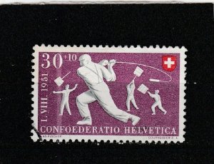 Switzerland  Scott#  B204  Used  (1951 Hornussen)