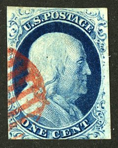 U.S. #9 USED RED CANCEL