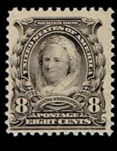 Scott #306 variety F/VF-OG-LH. SCV - $45.00