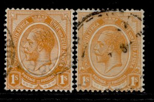 SOUTH AFRICA GV SG12 + 12a, 1s, FINE USED.