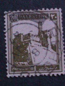​PALESTINE-1927-SC# 77 CITADEL OF JERUSALEM-USED FANCY CANCEL VF 96 YEARS OLD