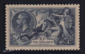 Great Britain Sc #224 (1934) 10/- indigo Seahorse Re-Engraved Mint VF NH SG 452