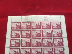 United Nation, 1951 FIRST ISSUE  Full Sheet  Scott # 1 DEFINITIVE stamps,  RARE