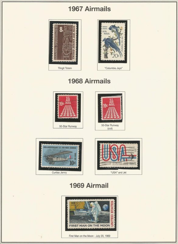 U.S. of America Postage Stamps #C53 thru C76