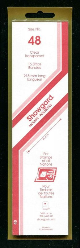 CLEAR Showgard Strip Mounts Size 48 = 48mm Fresh New Stock Unopened CLEAR 