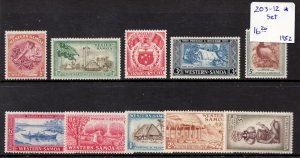 1952 Western Samoa Sc# 203-13 Full set of Cultural Pictorials - MH Cv$16.20