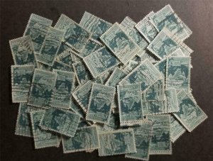 US Scott 1011 - 1952 Mount Rushmore Green Stamp Lot 70 Used Art Crafts z1723