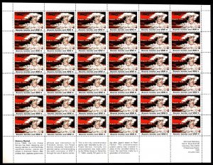 1995 US Poster Stamp August 1945 Atomic Bomb Ends WWII Sheet/36 MNH