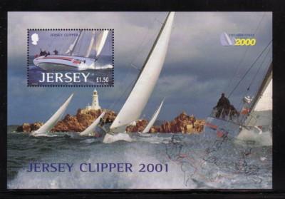 Jersey  Sc 1004 2001 £1.5 Jersey Clipper stamp sheet NH