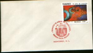 MEXICO 1529, FDC Rufino Tamayo 70 years of creation F-VF